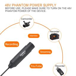 Comica-microfone lapela lapela, Canon, Sony, Panasonic, filmadora, Zoom H4n, H5, H6, Tascam, DR-40, DR-100, CVM-V02C, XLR - Image 3