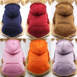 Moletom com capuz quente para cães, roupas para raças médias e pequenas, capuz de cachorros, buldogue francês, peluche, pet suprimentos, inverno - Image 3