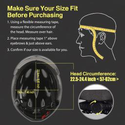 Capacete de bicicleta com viseira solar e lente para adultos, capacetes de ciclismo leves, respiráveis, coloridos, acessórios de bicicleta, para 57-62cm - Image 3