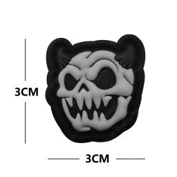 PVC Etiqueta do gotejamento, Mini Esqueleto, Dinossauro, Fósseis, Emblema Mágico, Moral Tático, Máscara de Grito, Ghostface, Rostos Sorridos, Patches - Image 2
