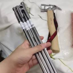 Estaca de barraca de aço inoxidável resistente, Tent Pegs com gancho, Mochila ao ar livre, Camping Canopy, 6Pcs, 8Pcs - Image 6