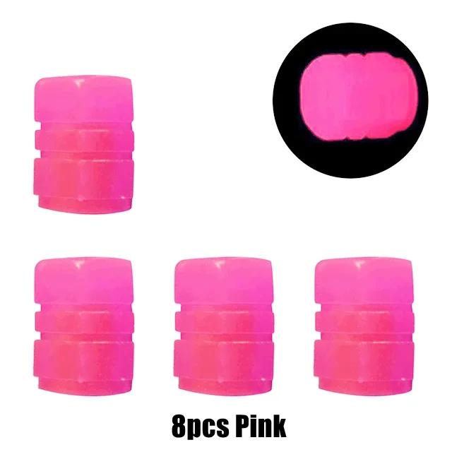 4 Pçs Válvula Schrader Pneu Fibra Luminosa ABS 16mm