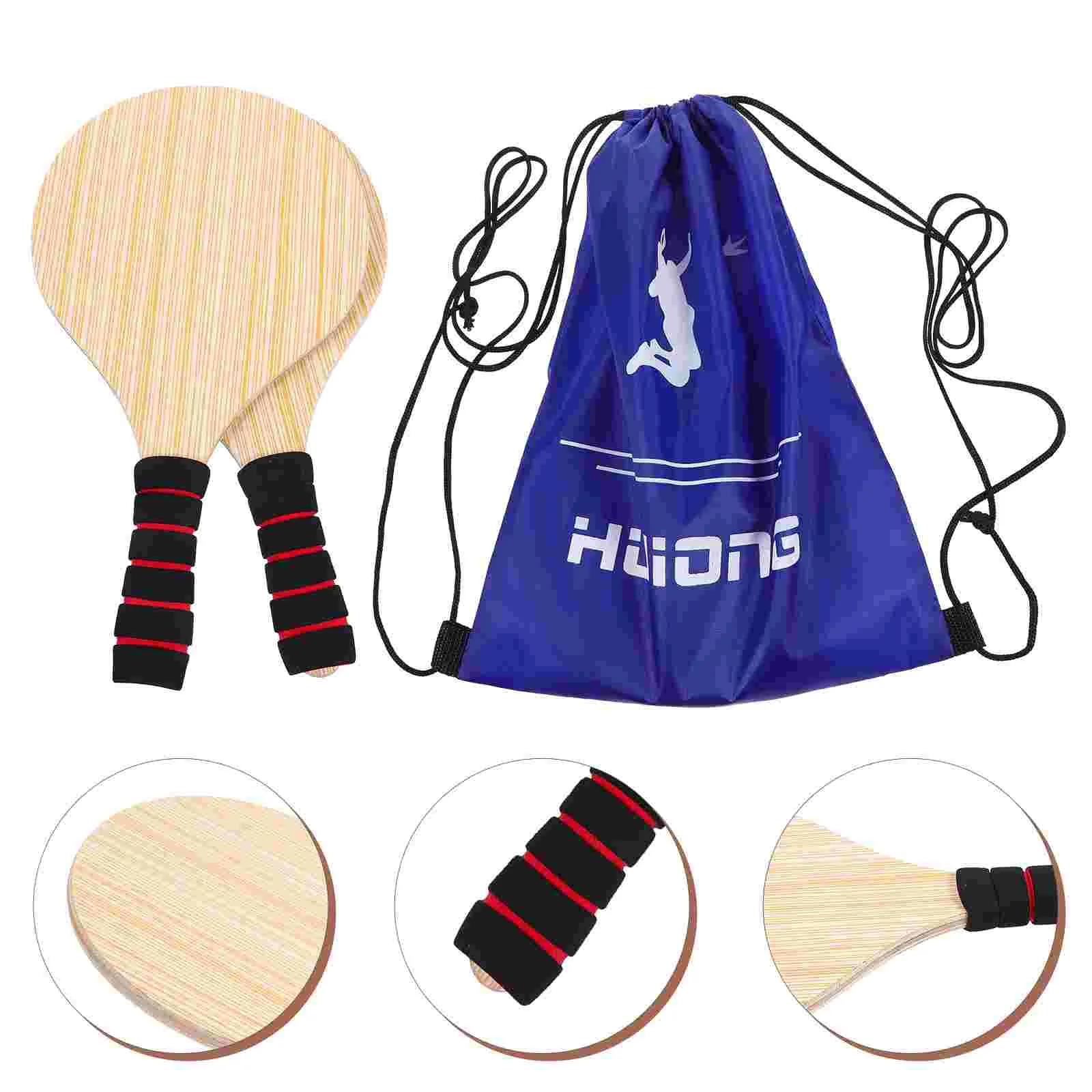 Placa de críquete adulto raquetes de badminton durável bola de praia pás portátil prático madeira para ao ar livre - Image 1