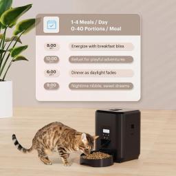 Dispensador inteligente de alimentos para animais de estimação, alimentador regular e quantitativo para gatos e cães, Alimentação científica, Novo, 2L - Image 2