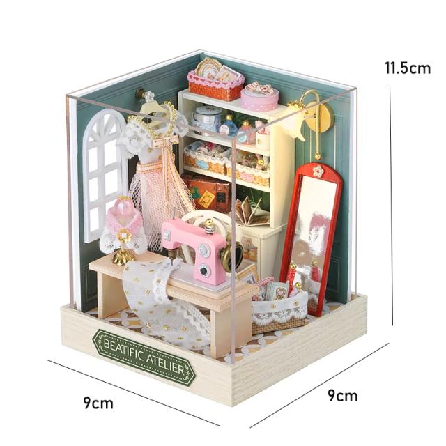 Estante DIY com Luzes LED: Crie Seu Livro Nook e Projetos em Miniatura para Dollhouse e Quarto de Jardim