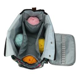 Saco de tricô portátil diy fio organizador de armazenamento crochê gancho agulha tote cesta - Image 3