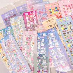 SKYSONIC-Bobo Flora Adesivos Decorativos, Série Conjunto Completo, Kawaii Urso Coelho Adesivo Coreano, Jornal Lixo Agenda Papelaria Suprimentos - Image 1