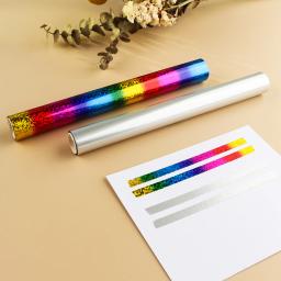 Transferência de calor holográfica Artesanato Folhas, Toner Folha Reativa por Impressora Laser e Papel Laminador, Novo, Ferramenta DIY, 19,3 cm x 5m, 2022 - Image 1