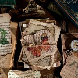 Artigos Retro Série de Páginas de Livros, Páginas de Livros Antigos, Texto, Plantas, Jornal, Papel Material Decorativo, 60 pcs - Image 5