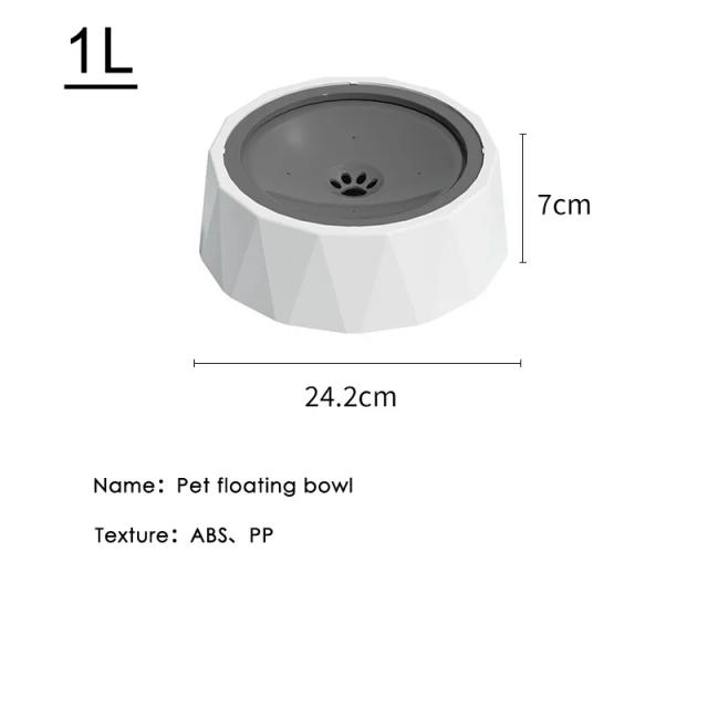 Tigela Flutuante com Bebedouro Não-Molhante para Pets - Água Potável Cat Drive 1L e 1.5L