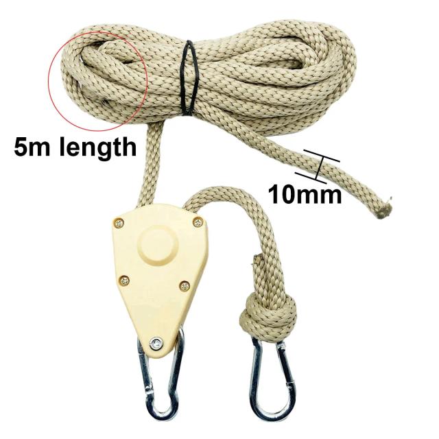 Catracas Ajustáveis Heavy Duty para Puxar Corda em Acampamento, Caiaque e Barco - 10mm, Disponíveis em 3m, 5m, 10m, Suportam até 100kg