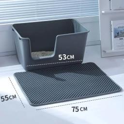Impermeável Double Layer Cat Toilet Pad, esteira grande, almofada de areia antiderrapante, Pet Litter Sandbox, 70x120cm - Image 5