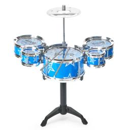 Simulação jazz tambor música com 5 tambores conjuntos de instrumentos musicais brinquedos cymbal varas rock conjunto mão tambor instrumento musical brinquedo - Image 5