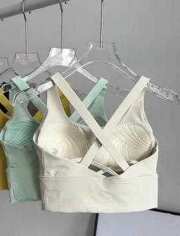 Sutiã fitness de exercício de alta intensidade à prova de choque tudo-em-um copo correndo reunido yoga beleza volta sutiã esportivo respirável para mulher - Image 1