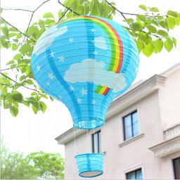 Balão de ar quente de arco-íris para decoração de crianças, luminária de papel para festa de aniversário, casamento, 1 peça - Image 5