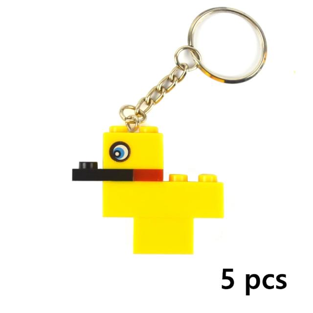 Kits Criativos de Blocos de Construção DIY para Chaveiros, Anéis Suspensos e Acessórios Compatíveis com Todas as Marcas de Brinquedos