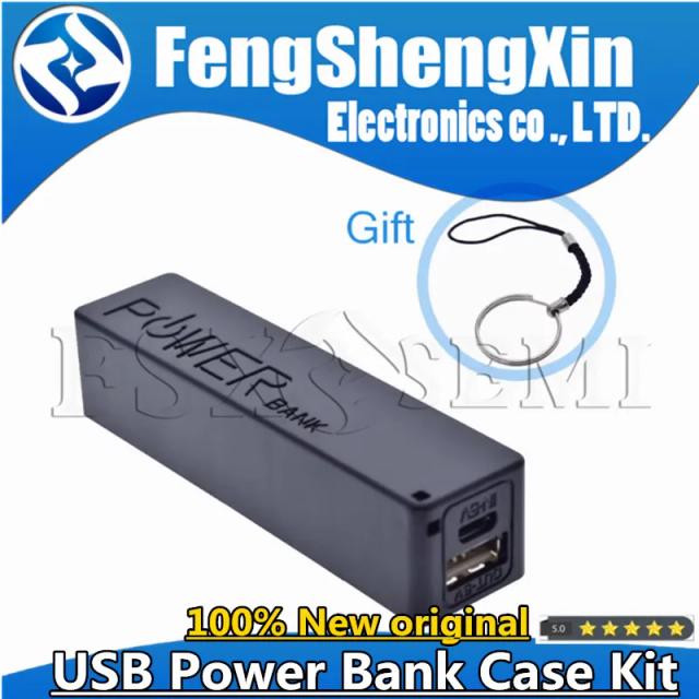 Case Kit Preto para Power Bank USB 18650 - Carregador de Bateria DIY e Caixa para Arduino