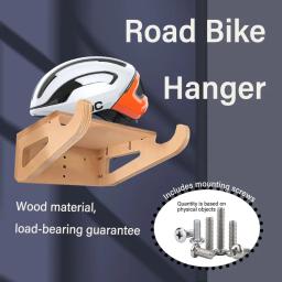 Bicicleta de madeira para bicicleta de garagem, ganchos suspensos, acessórios para bicicletas, suporte, mountain road, bicicletas híbridas - Image 2