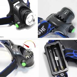 Poderoso farol de indução led usb/dc recarregável farol liga alumínio ao ar livre lâmpada cabeça pesca alto lúmen tocha cabeça - Image 5
