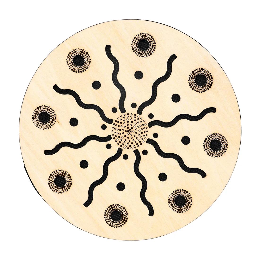 Orff percussão instrumento de educação mão tambor, Stream Drum, som terapia, relaxante, água som, 8" - Image 1