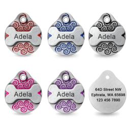 Etiqueta personalizada da identificação do cão etiquetas personalizadas do gato dos cães placa de identificação livre gravado filhote de cachorro gatinho colar pingente anti-lost acessórios do animal de estimação - Image 2