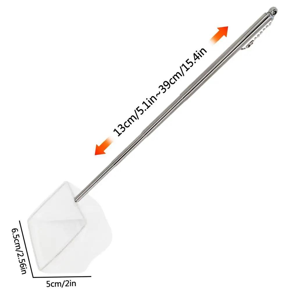 Rede de limpeza retrátil do aquário, aço inoxidável 3D, bolso camarão, captura de peixes para pequena lagoa e piscina - Image 1
