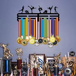Suporte de exibição de medalha de patinação artística, preto, resistente, aço, cabides de medalha, montagem na parede, rack de exibição de medalha, patins, cabide de medalha - Image 2