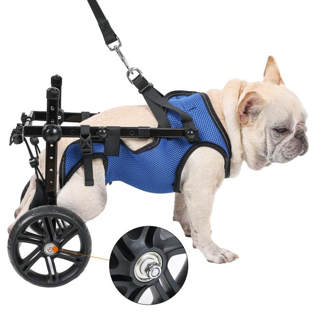 Cadeira de Rodas Ajustável para Cães com Deficiência nas Pernas Traseiras, Suporte de Mobilidade para Animais de Estimação