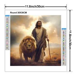 Kit de pintura de Jesus Cristo, 5d, diy, bordado, óleo, feito à mão, mosaico, arte, decoração, novo, 2024 - Image 3