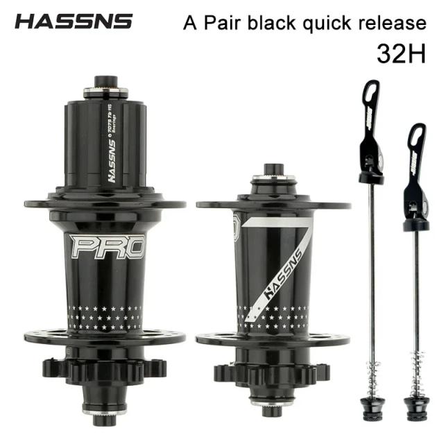 Cubo Traseiro HASSNS Pro7 para MTB com 32/24 Furos, 4 Rolamentos, 6 Pawls e 120 Cliques para 7 a 12 Velocidades