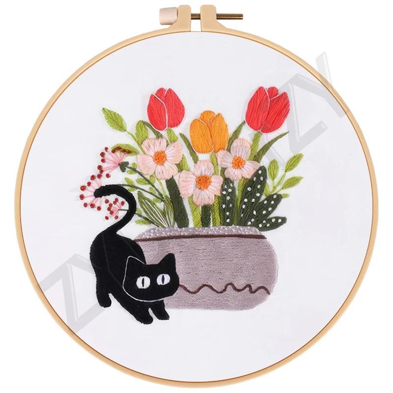 Ponto Cruz Bordados Kits, Hoop Frame, Anéis Suprimentos, Racks Padrões Conjuntos, Kit DIY artesanal, Artesanato adulto, Habilidade Mão De Costura - Image 1