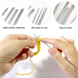 1 conjunto de agulhas de tricô de aço inoxidável para roupas de boneca acessórios de suéter faça você mesmo artesanato artesanal - Image 1