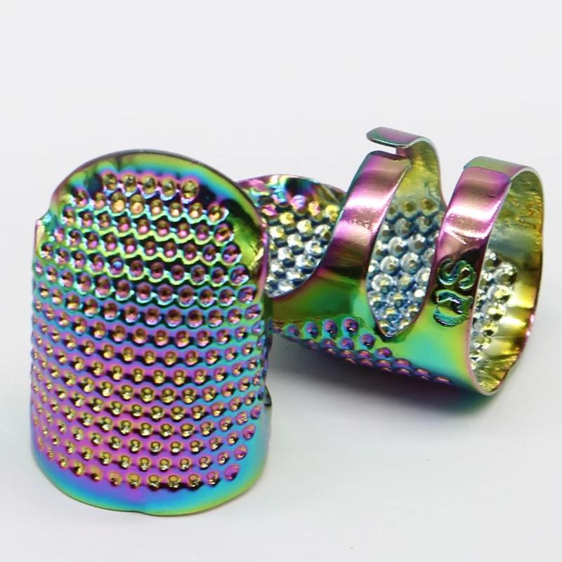 Polegar dedal agulha superior, Conjunto de dedos para uso doméstico, Costura à mão Bordado transversal, Agulha ajustável, 1 conjunto - Image 1