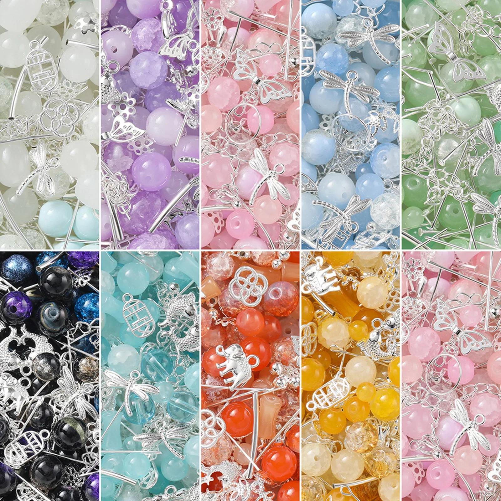 Mixed Metal encantos para fazer jóias, contas de vidro, conectores, acessórios para DIY Pulseira, colar, brincos, 30g, 50g por lote - Image 1
