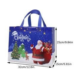 Sacolas de tecido não tecido de Natal, Papai Noel, Homem De Neve Impresso, Embalagem De Presente De Doces, Favores De Crianças, Presente De Ano Novo, Sacolas De Compras - Image 6