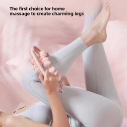 Dispositivo de massagem para pernas com 32 rolos – Ferramenta ergonômica de compressão de coxas para relaxamento muscular e realce da circulação - Image 4