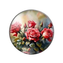 Rodada foto vidro cabochão, parte traseira plana, pinturas de arte, brilhante e colorido, rosas, achados de flores, fazendo achados, 8mm, 12mm, 20mm, 25mm - Image 4