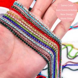 VC cristal strass cadeia, fundo colorido costurar em pedra, copo, guarnição DIY acessórios - Image 4