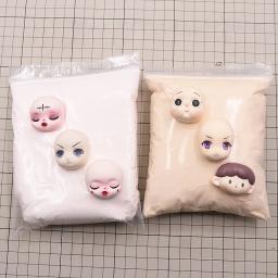 Argila ultra-leve para escultura DIY, modelagem lama, Hand Made Plasticine boneca, transformando molde, rosto tez, pele branca e rosa, profissional, 200g - Image 1