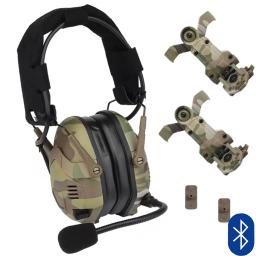 Militares eletrônicos Tiro Armuffs, Tactical Bluetooth Headset, ops Núcleo do Arco e Wendy M-LOK Capacete, Airsoft Caça Ouvido - Image 3