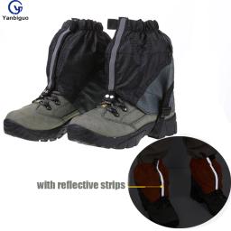 Polainas legging ao ar livre cobre com tiras reflexivas à prova dwaterproof água legging turista neve pé capa para caminhadas montanhismo - Image 1