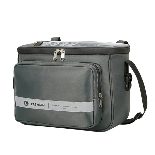 Bolsa de Guidão para Bicicleta com Tela Sensível ao Toque e Design Multifuncional como Mochila de Ombro