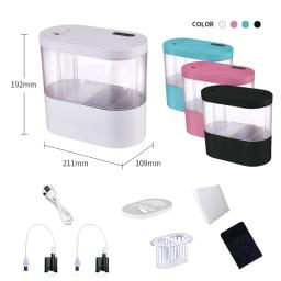 Mini Desktop Aquário Tanque De Peixes Em Miniatura, Sistema De Filtragem Bioquímica, LED Pequenos Organismos Aquáticos, Eco Box, Decoração De Casa - Image 6