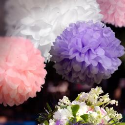 Papel Pom Poms para Wedding Ball, Festa de aniversário, Baby Shower Supplies, Decoração para casa, 10 cm, 15 cm, 20 cm, 25 cm, 30 cm, 35cm, 5Pc Lot - Image 3