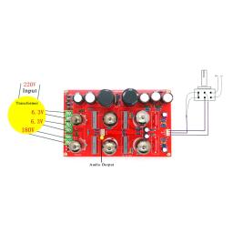HiFi Home Audio Preamp Tubo eletrônico, Preamplifier Board, Amplificador DIY, Amp Board com 6Z4 tubos Rectfier, MC220 circular, 6N3 6H3N - Image 6