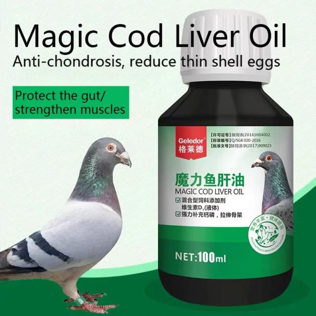 Cuide da Saúde dos Seus Pombos com Produtos Vitamínicos de Alta Qualidade: Vitamina D3, A, Óleo de Bacalhau e Prata em 100ml