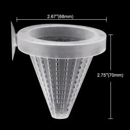 Alimentador De Cone De Aquário Para Tanque De Peixes, Ventosa, Cesta De Cone De Plástico, Alimentador De Camarão, 4Pcs - Image 3