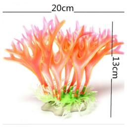 Decoração para aquário, tanque de peixes, plantas aquáticas, rosa, grama, coral, pequeno, decoração artificial - Image 3