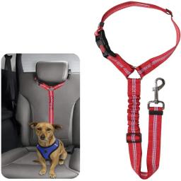 Cinto de segurança reflexivo para pet, trela para cães pequenos, coleira de cachorro, acessórios para caminhadas e viagens, suprimentos carro - Image 1