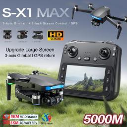 S-X1 GPS Drone 4K Câmera HD Profissional 3 Eixos Gimbal 5G Relé de transmissão de imagem Controle de Tela FPV Brushless RC Dron Boy Toys - Image 2